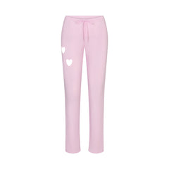 WORN IN JERSEY HEART STRAIGHT LEG PANT | BABY PINK