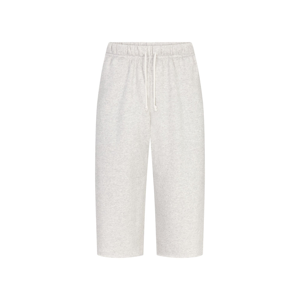 FLEECE LOUNGE MENS RELAXED LONG SHORT | LIGHT HEATHER GREY