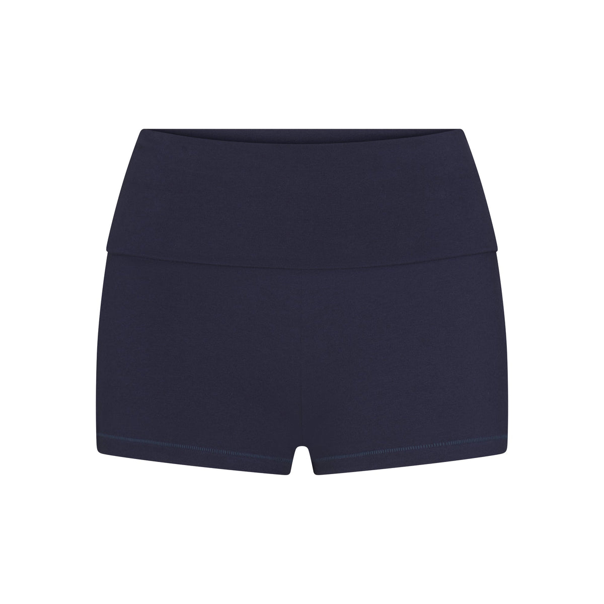 COTTON JERSEY FOLDOVER SHORT | NAVY