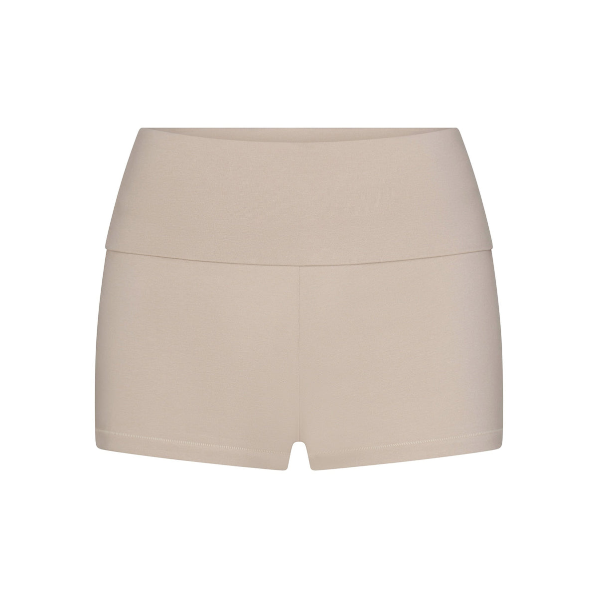 COTTON JERSEY FOLDOVER SHORT | STONE
