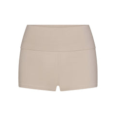 COTTON JERSEY FOLDOVER SHORT | STONE
