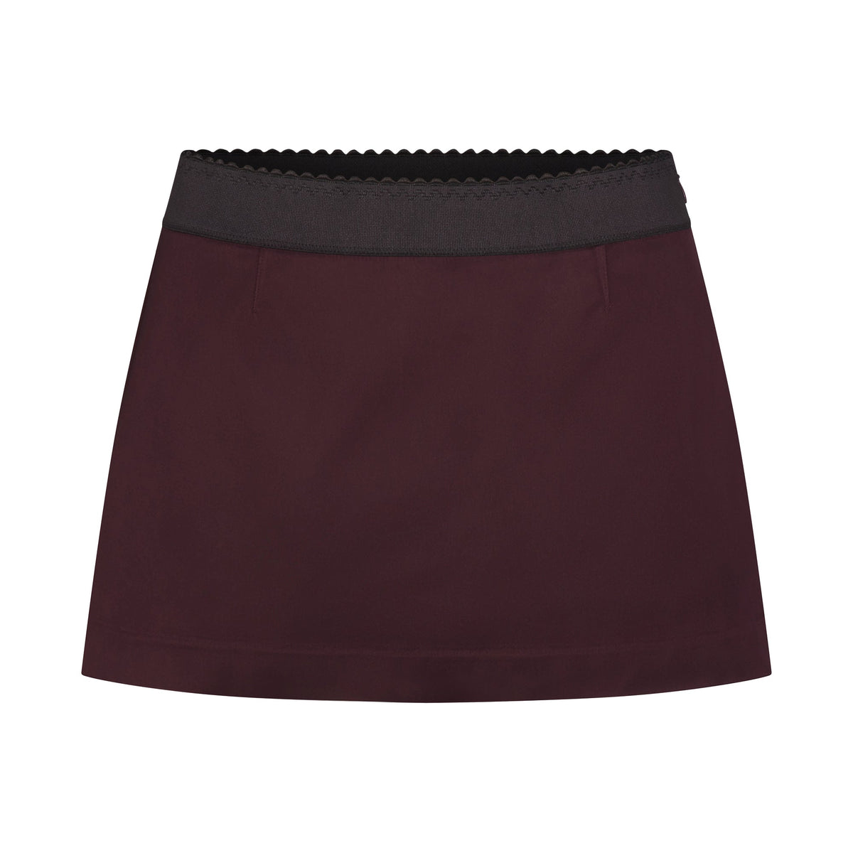 SATIN MINI SKIRT | CURRANT