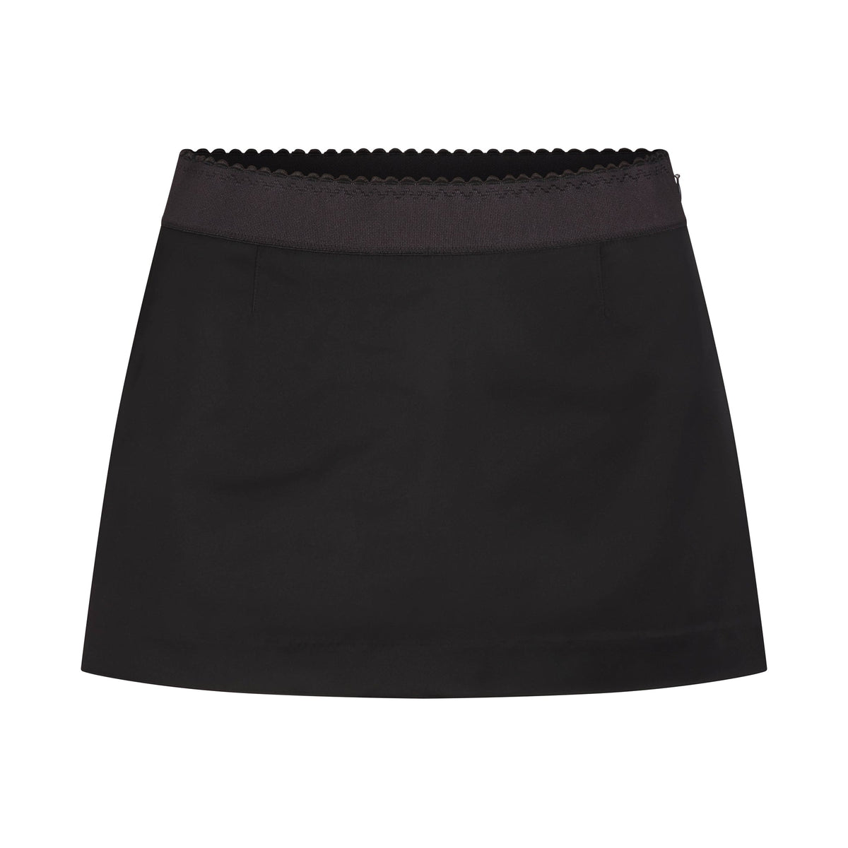 SATIN MINI SKIRT | OBSIDIAN