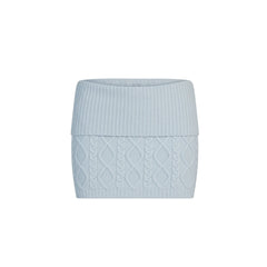 SWEATER KNITS CABLE KNIT MINI SKIRT | ZEN BLUE