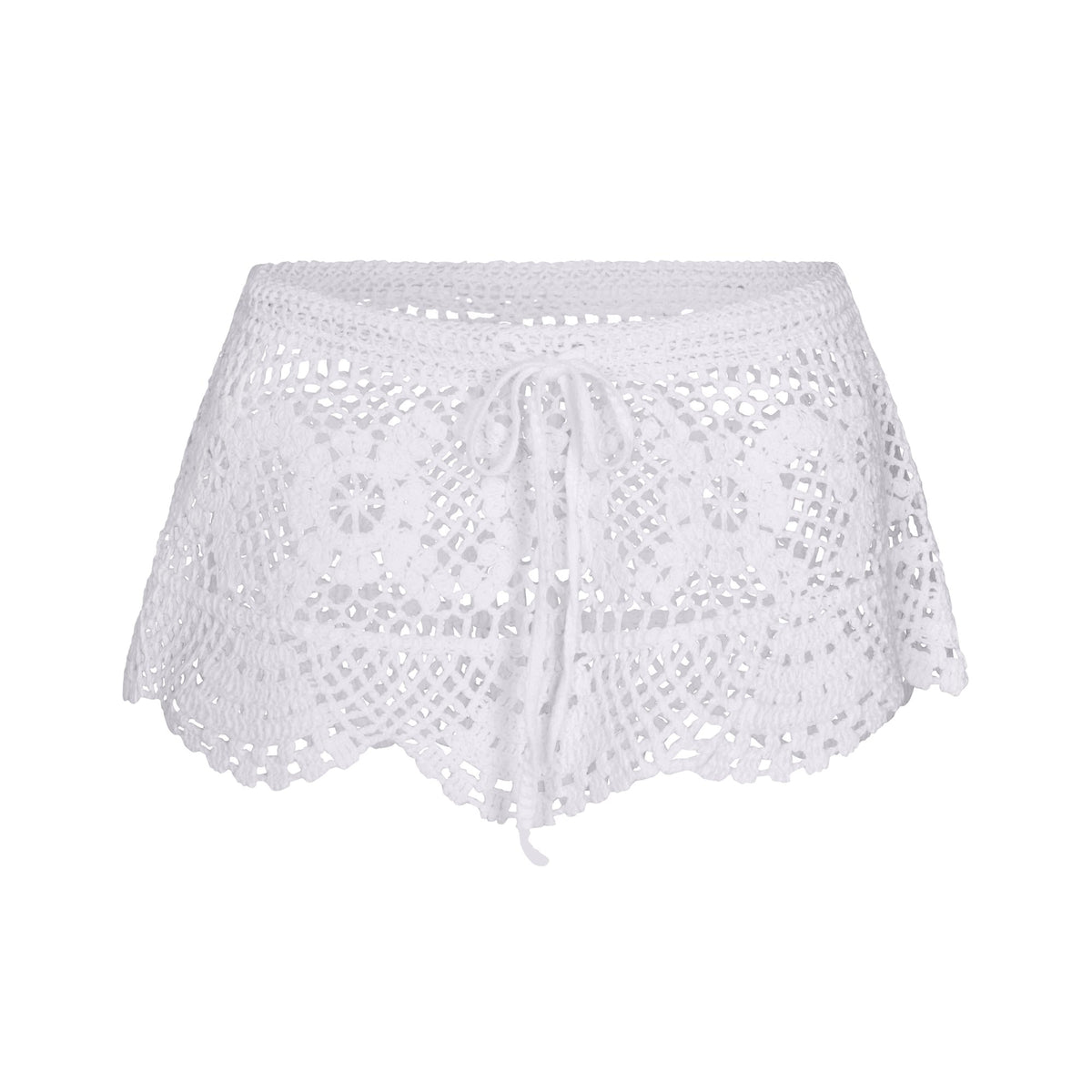 SWIM COVER-UPS CROCHET MINI SKIRT | SNOW