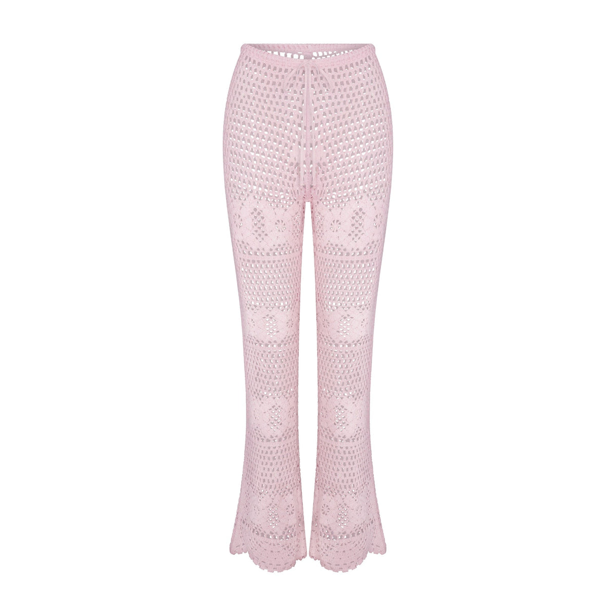 SWIM COVER-UPS CROCHET FLARE PANT | CHERRY BLOSSOM