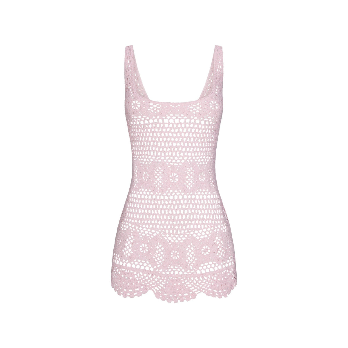SWIM COVER-UPS CROCHET MINI TANK DRESS | CHERRY BLOSSOM