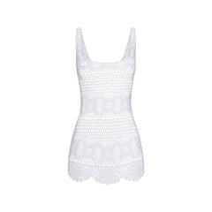 SWIM COVER-UPS CROCHET MINI TANK DRESS | SNOW