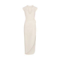 SWIM COVER-UPS COTTON TIE DRESS | EGRET