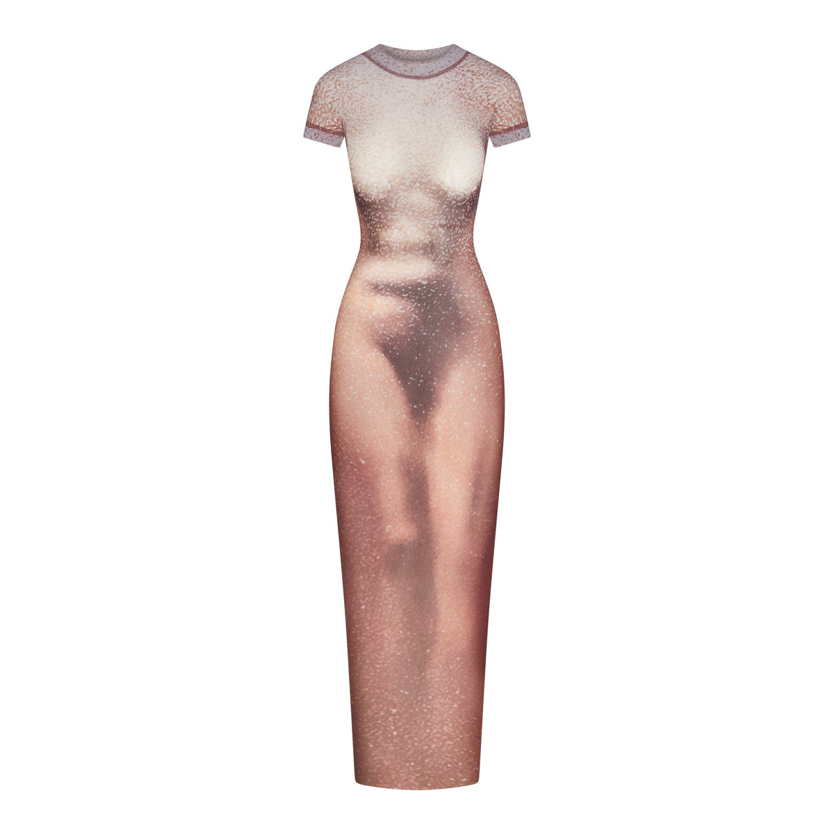 MESH COVER-UPS LONG DRESS | HENNA FK BODY PRINT