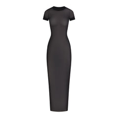 MESH COVER-UPS LONG DRESS | ONYX