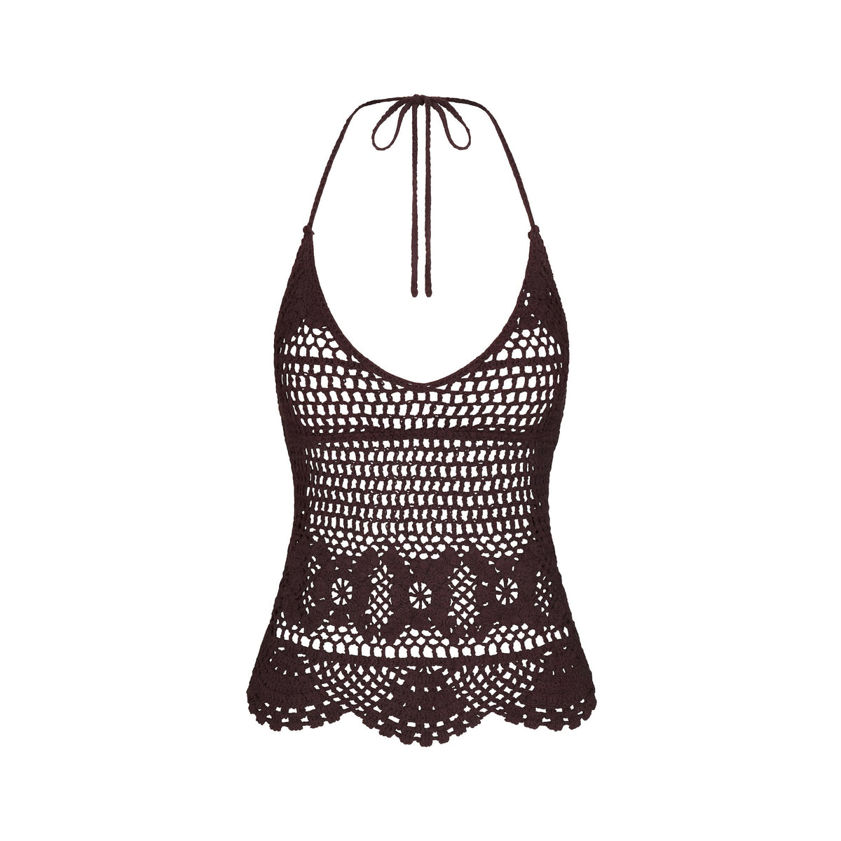 SWIM COVER-UPS CROCHET HALTER CAMI TOP | PHOENIX