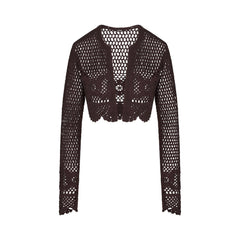 SWIM COVER-UPS CROCHET CROPPED CARDIGAN | PHOENIX