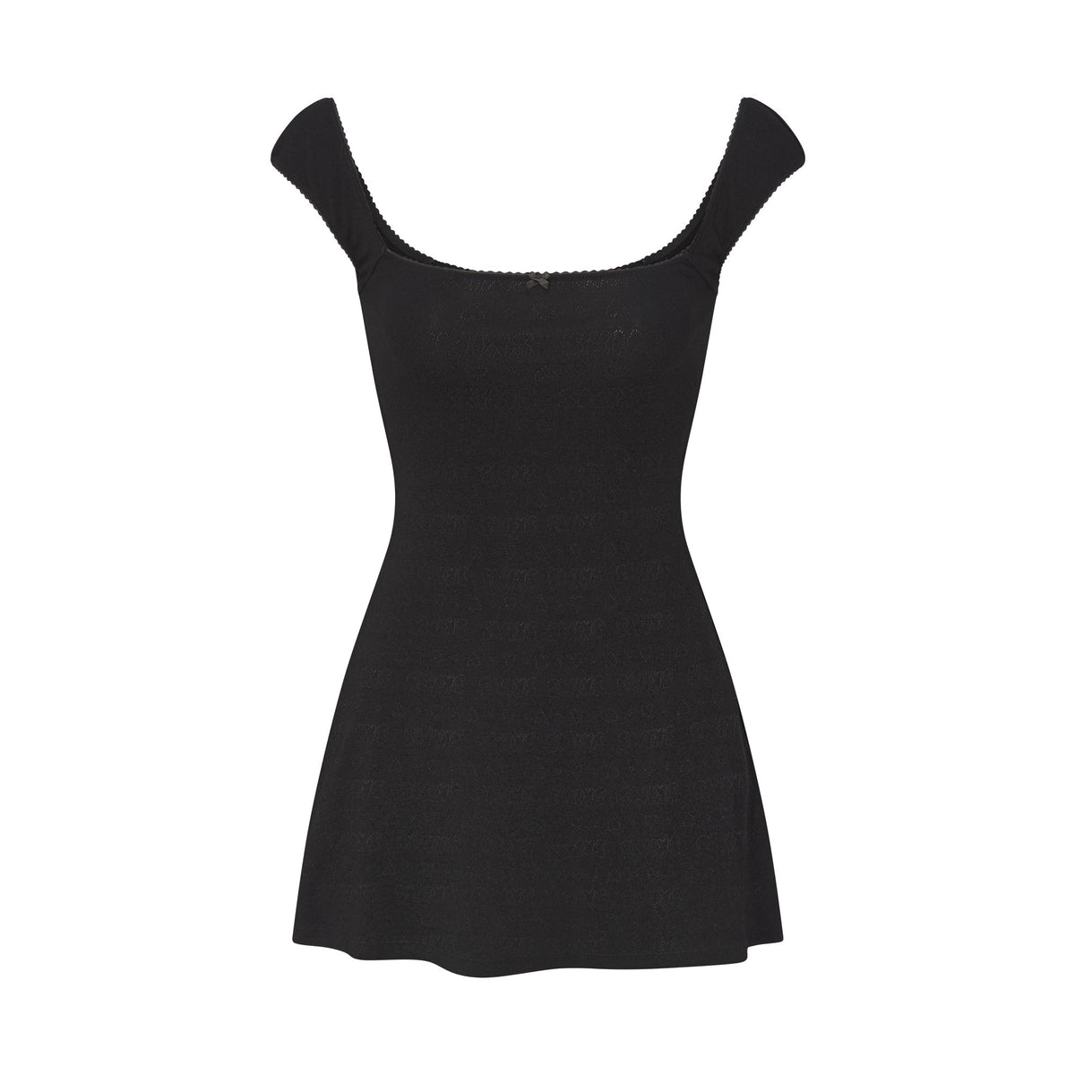 LOGO POINTELLE MINI DRESS | SOOT