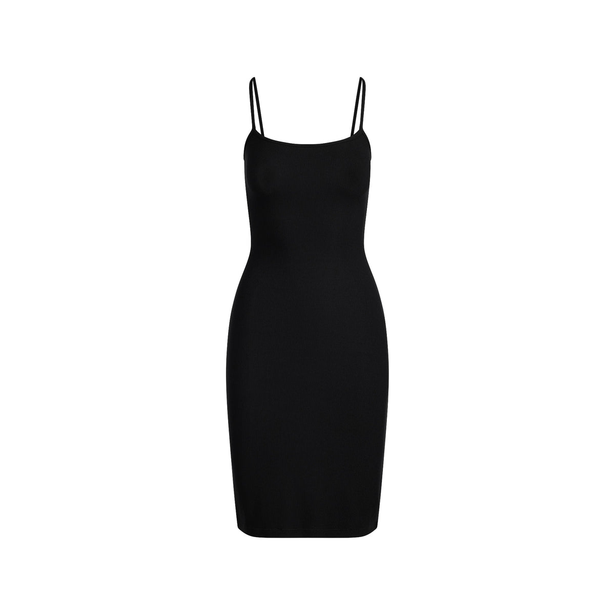 SOFT LOUNGE MIDI SLIP DRESS | ONYX
