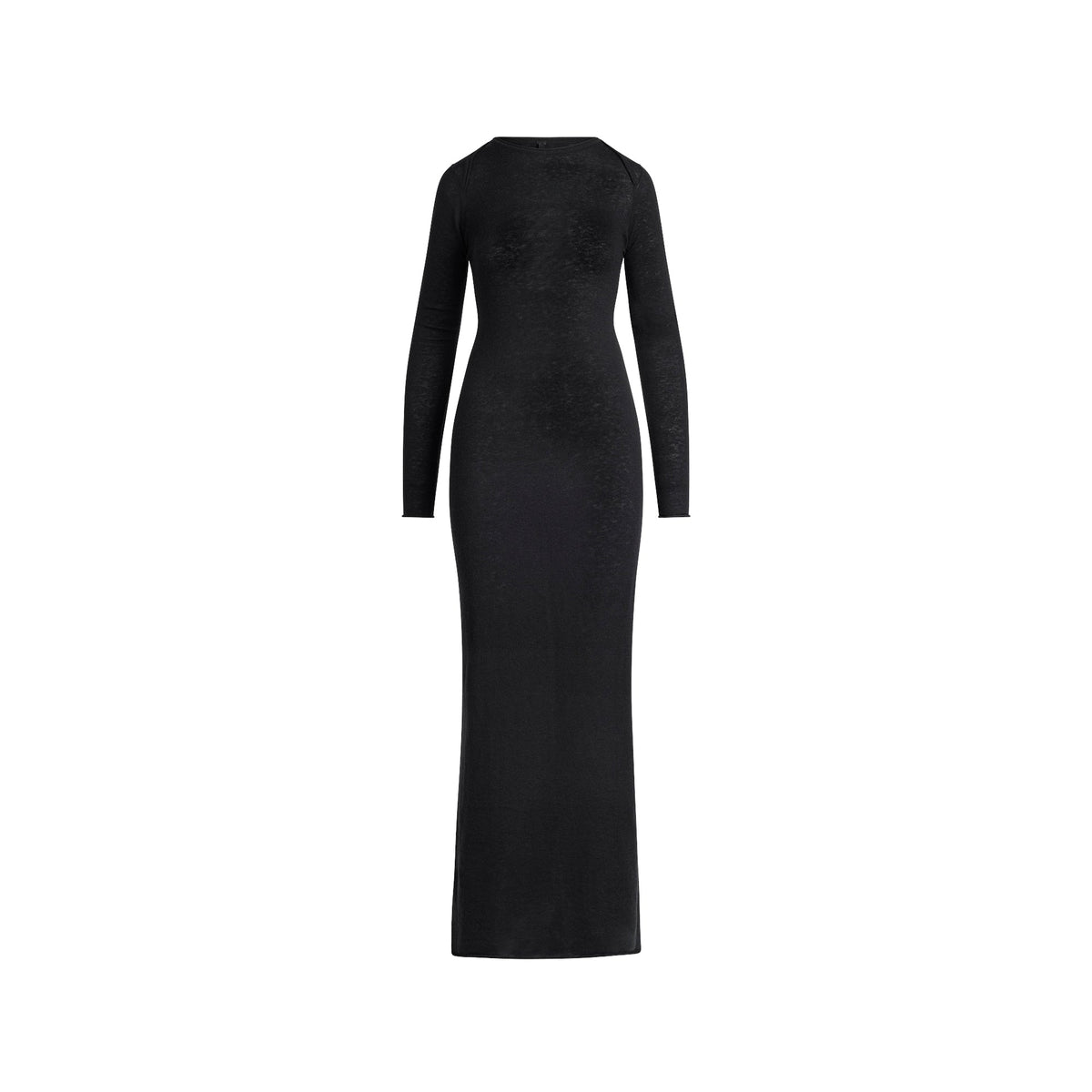FEATHERWEIGHT CASHMERE LONG DRESS | ONYX