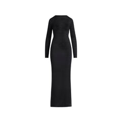 FEATHERWEIGHT CASHMERE LONG DRESS | ONYX
