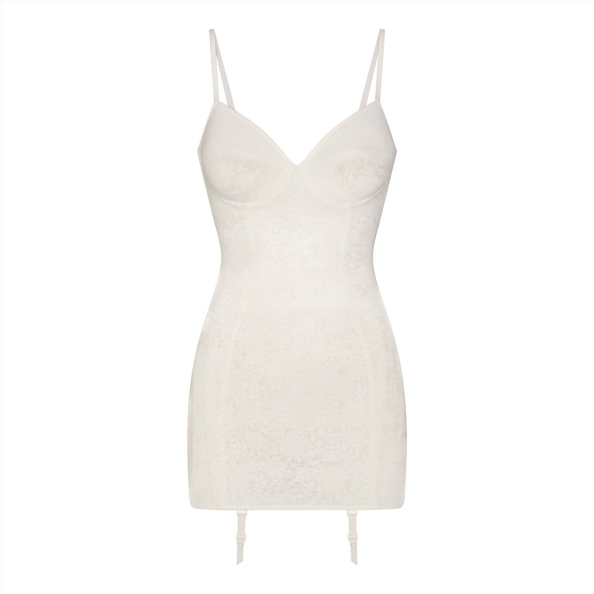 LACE SHAPEWEAR MINI SLIP DRESS | IVORY