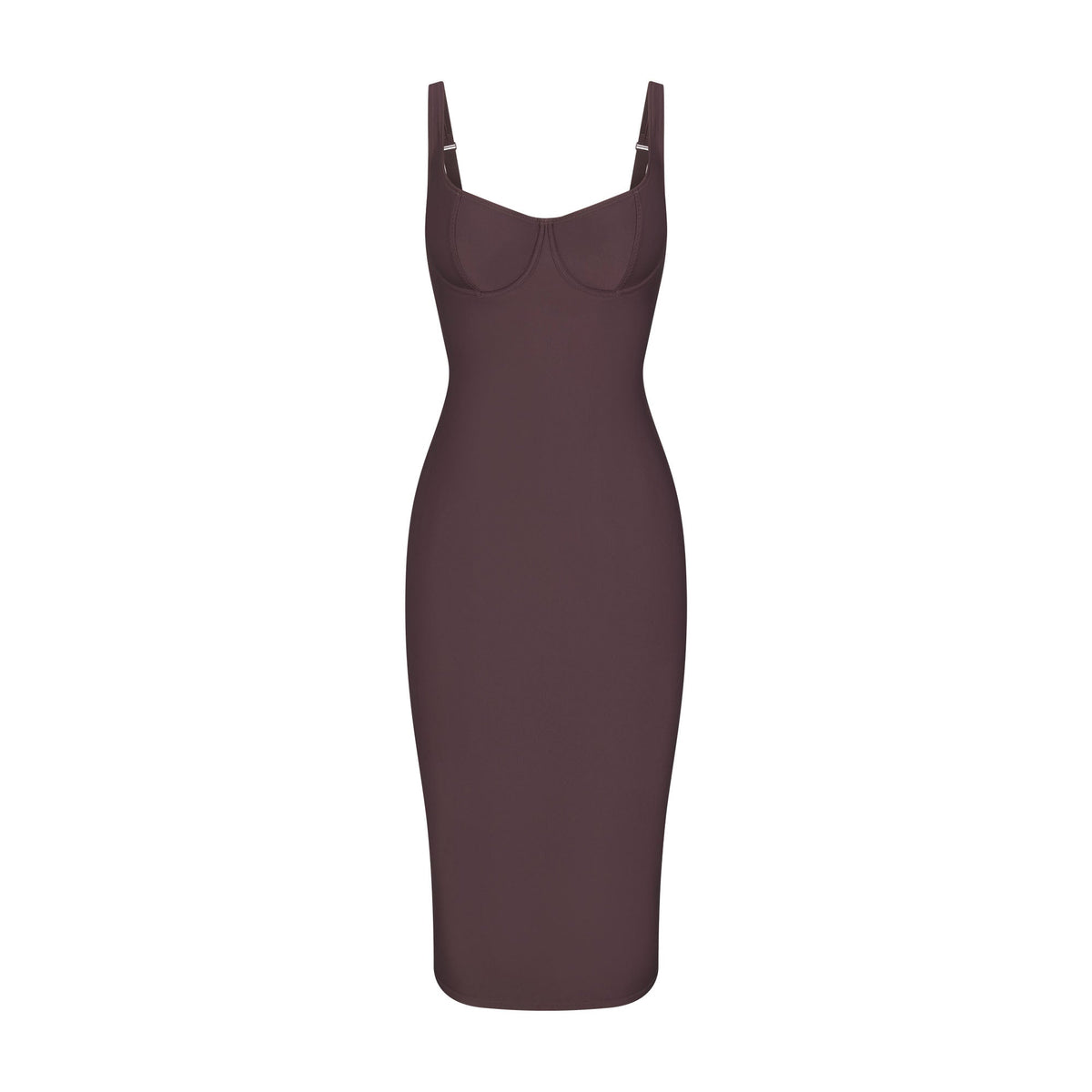 SKIMS BODY MIDI DRESS | RAISIN