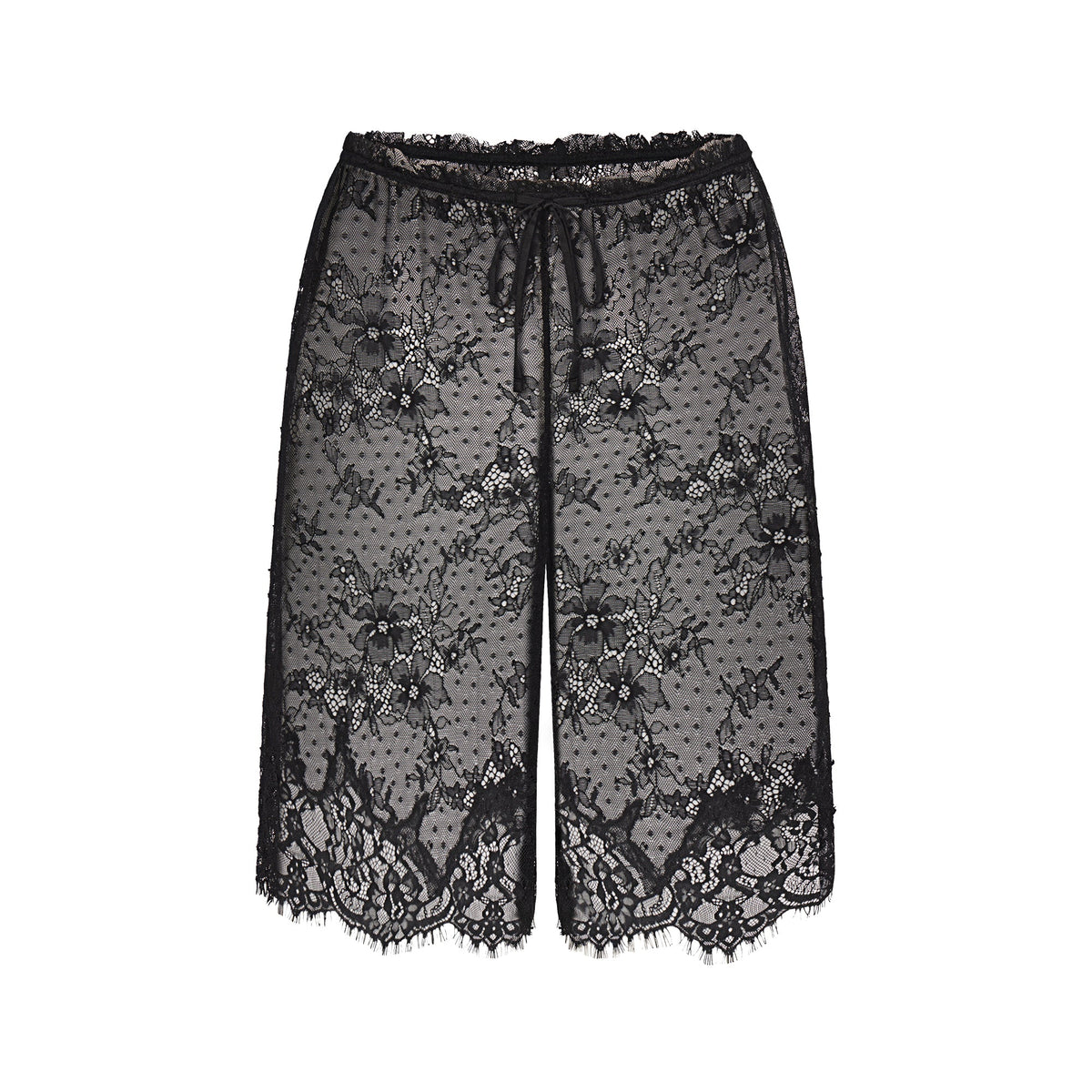 ULTRA FINE LACE LONG SHORT | OBSIDIAN