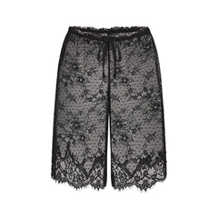 ULTRA FINE LACE LONG SHORT | OBSIDIAN