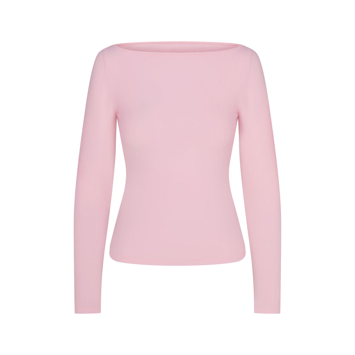 COTTON JERSEY LONG SLEEVE BOATNECK TOP | CHERRY BLOSSOM