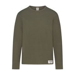 WAFFLE MENS LONG SLEEVE TOP | MILITARY GREEN
