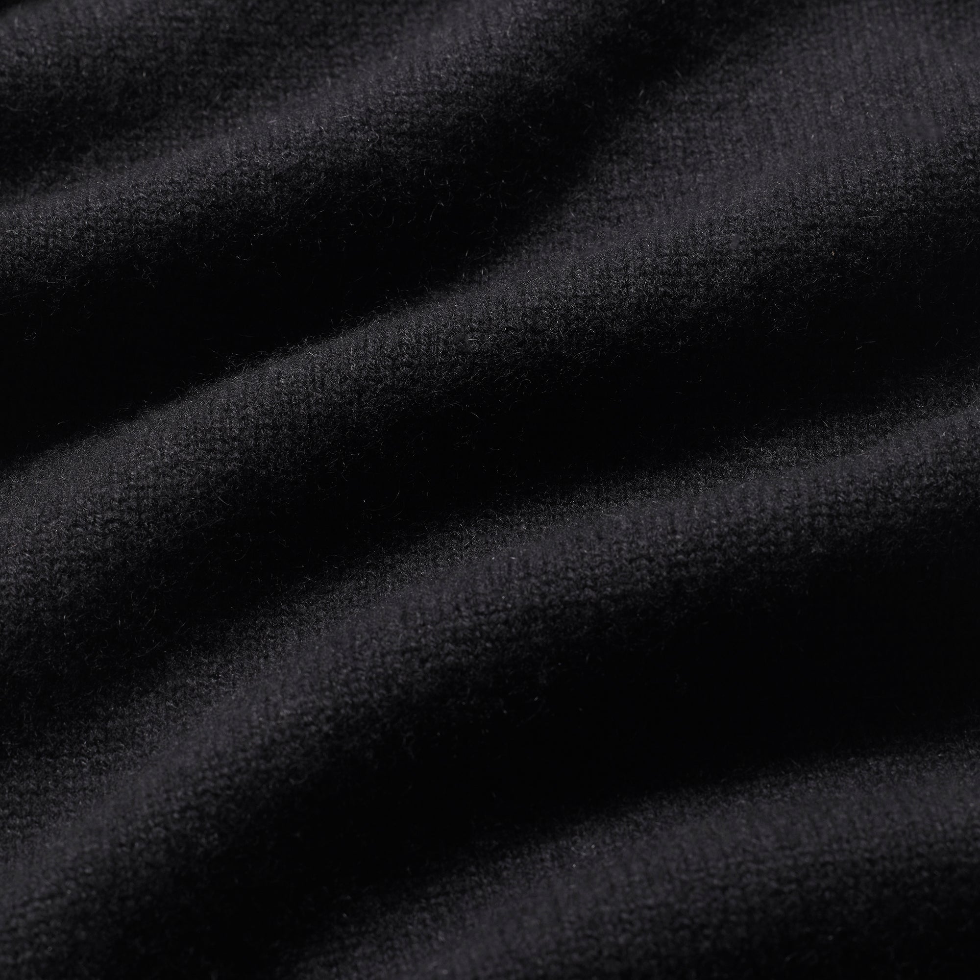 WOOL CASHMERE ZIP UP MOCK NECK SWEATER | ONYX
