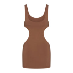 COTTON JERSEY CUT OUT MINI DRESS | JASPER
