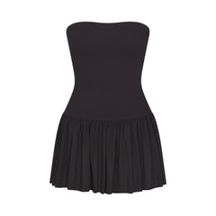 POPLIN APPAREL MINI TUBE DRESS | ONYX