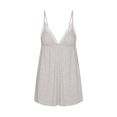SKIMS SLEEP BABYDOLL DRESS | LIGHT HEATHER GREY