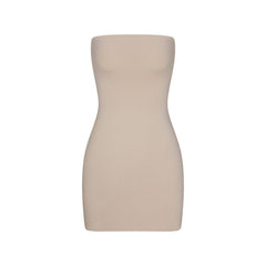 COTTON JERSEY MINI TUBE DRESS | STONE