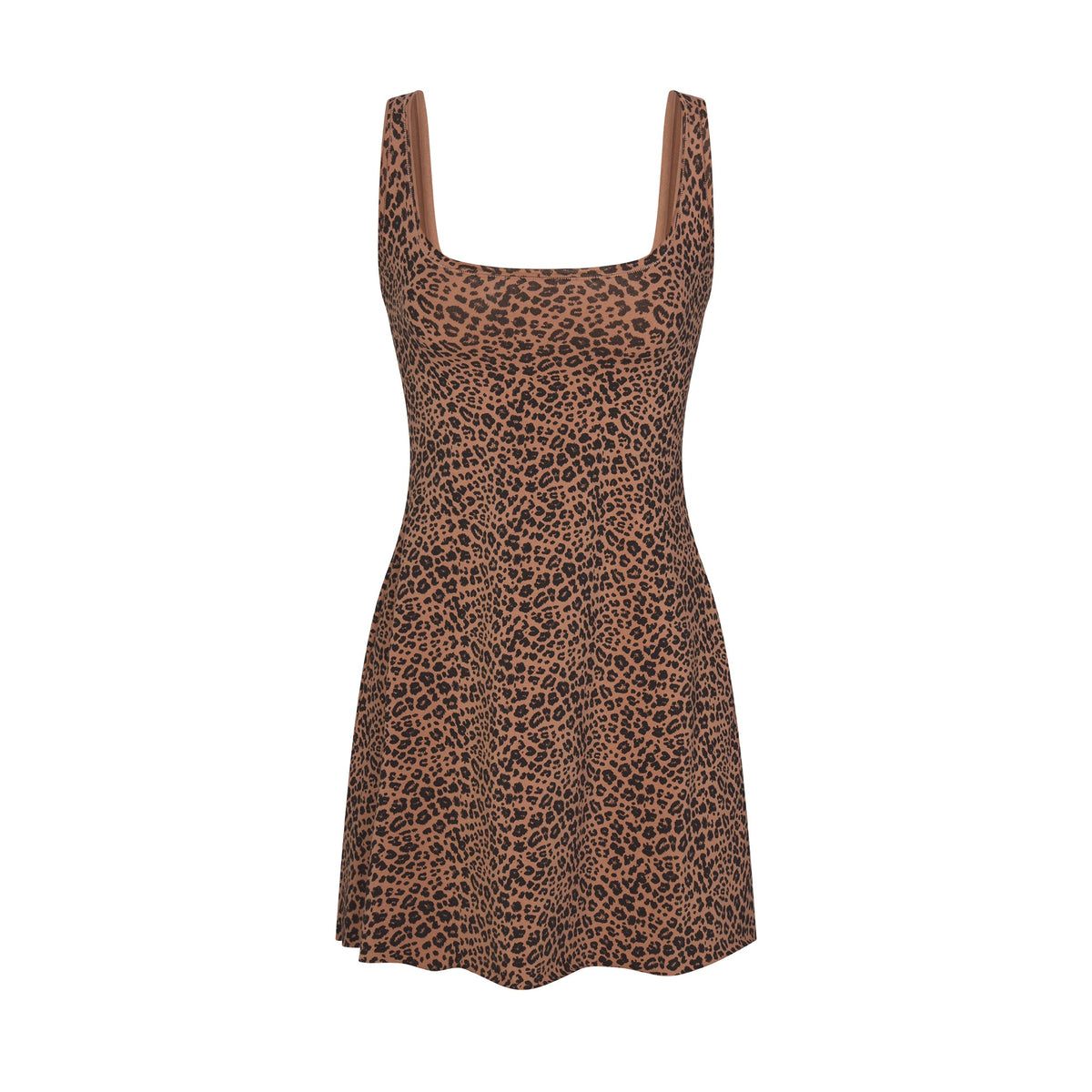 COTTON JERSEY MINI DRESS | SIENNA NATURAL LEOPARD