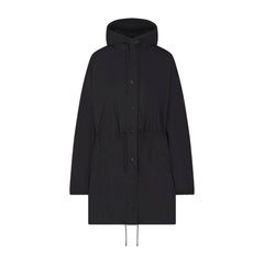 WOVEN COTTON OVERSIZED ANORAK | ONYX