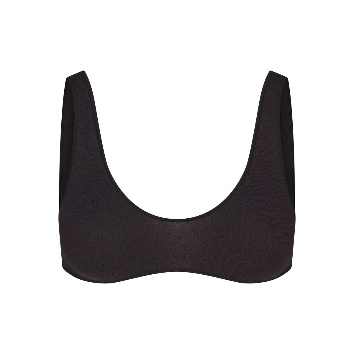 WOOL RIB BRALETTE | OBSIDIAN
