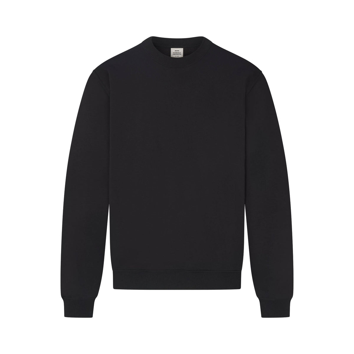 FLEECE LOUNGE MENS RELAXED HIGH CREWNECK | WASHED ONYX