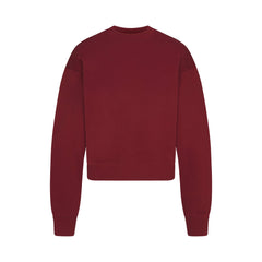 COTTON FLEECE CLASSIC CREWNECK | MERLOT