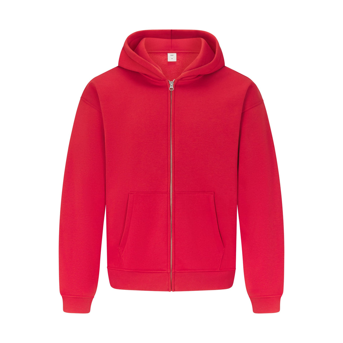 FLEECE LOUNGE MENS RELAXED ZIP UP HOODIE | WASHED RED