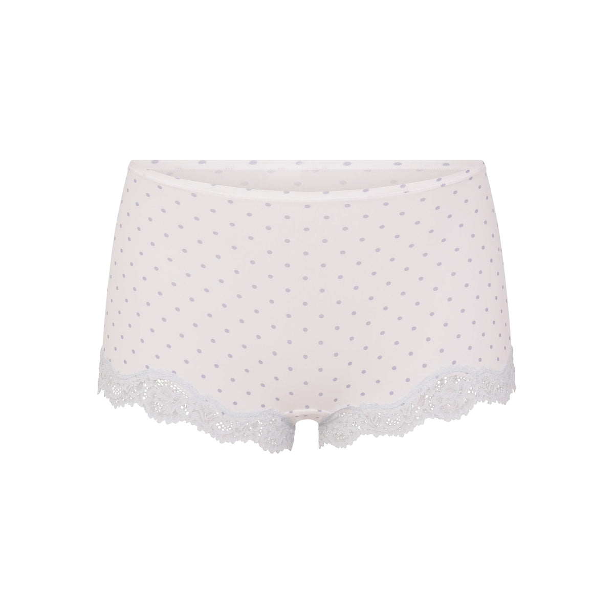 FITS EVERYBODY LACE BOY SHORT | SLATE PIN DOT PRINT