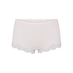 FITS EVERYBODY LACE BOY SHORT | SLATE PIN DOT PRINT