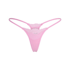 FITS EVERYBODY LACE STRING THONG | BUBBLE GUM TONAL