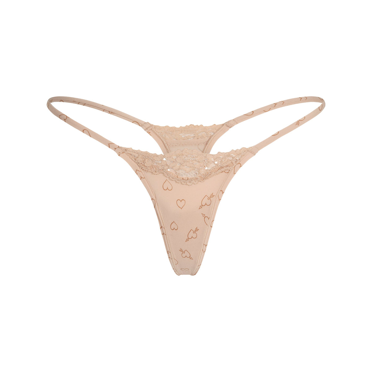 FITS EVERYBODY LACE STRING THONG | MICA SKETCHED HEARTS