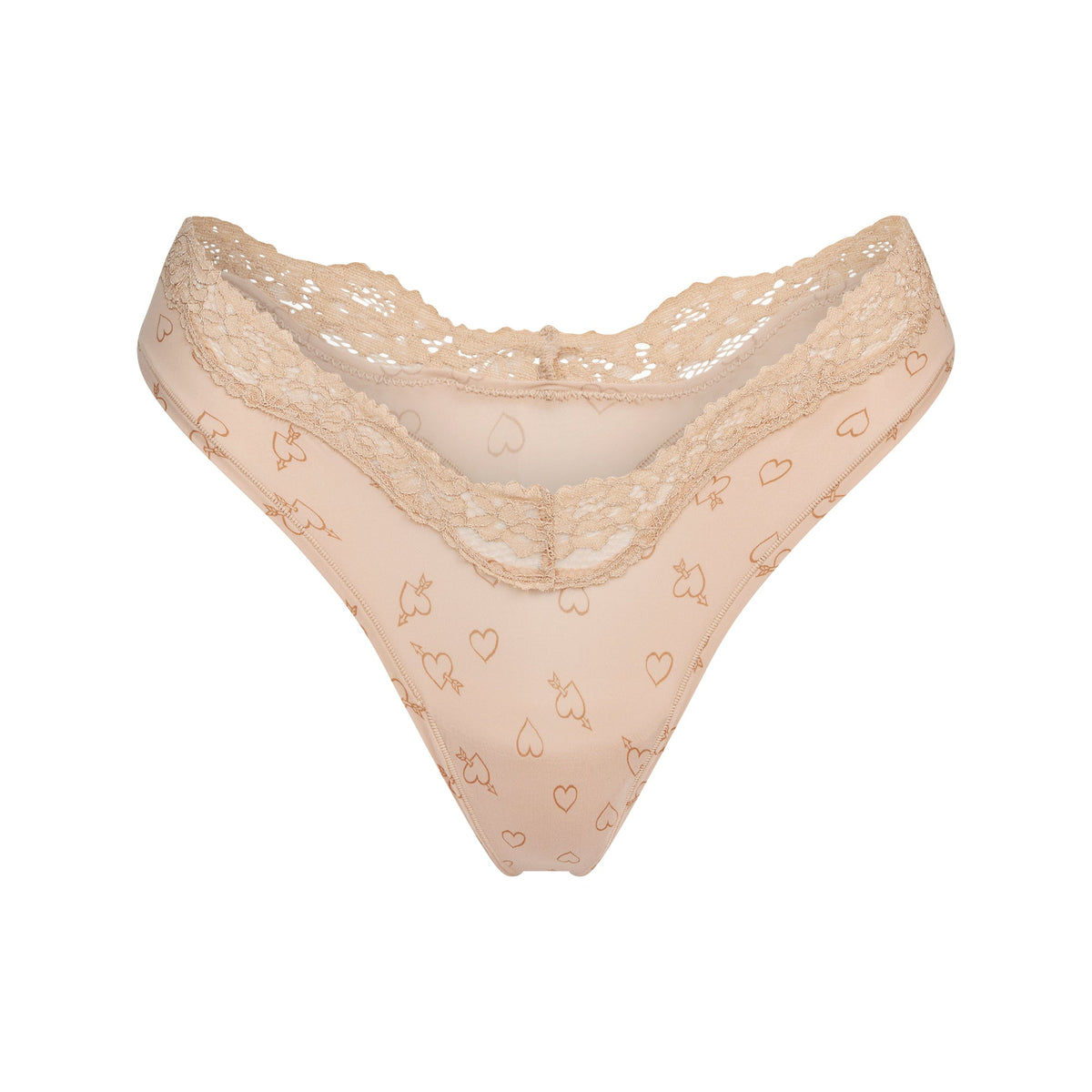 FITS EVERYBODY LACE DIPPED THONG | MICA SKETCHED HEARTS