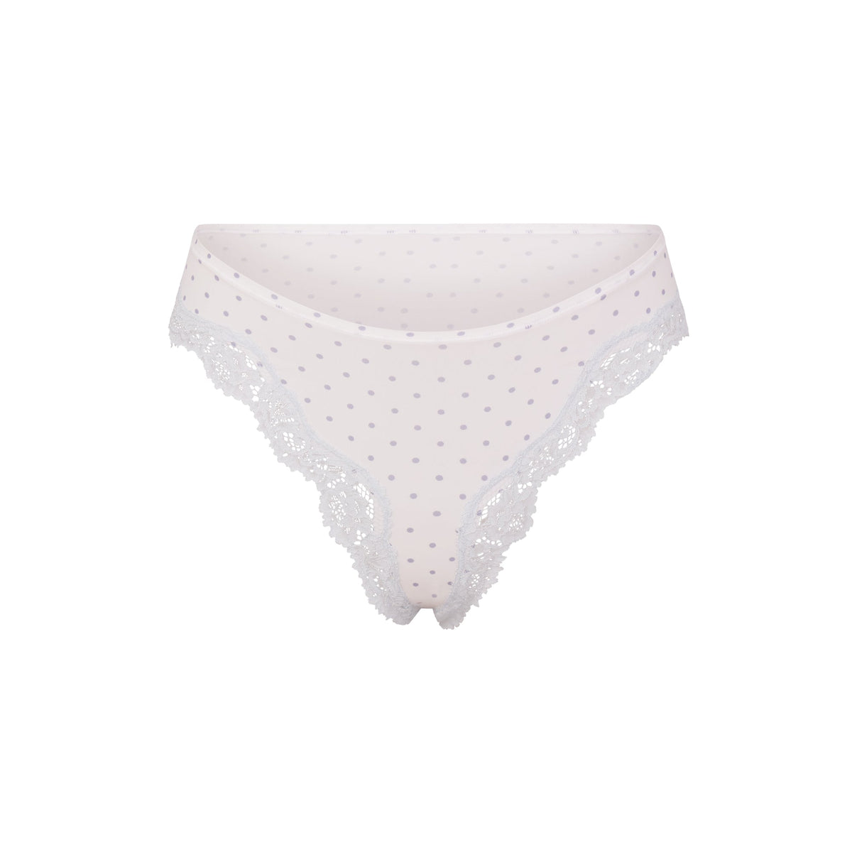 FITS EVERYBODY LACE TANGA | SLATE PIN DOT PRINT