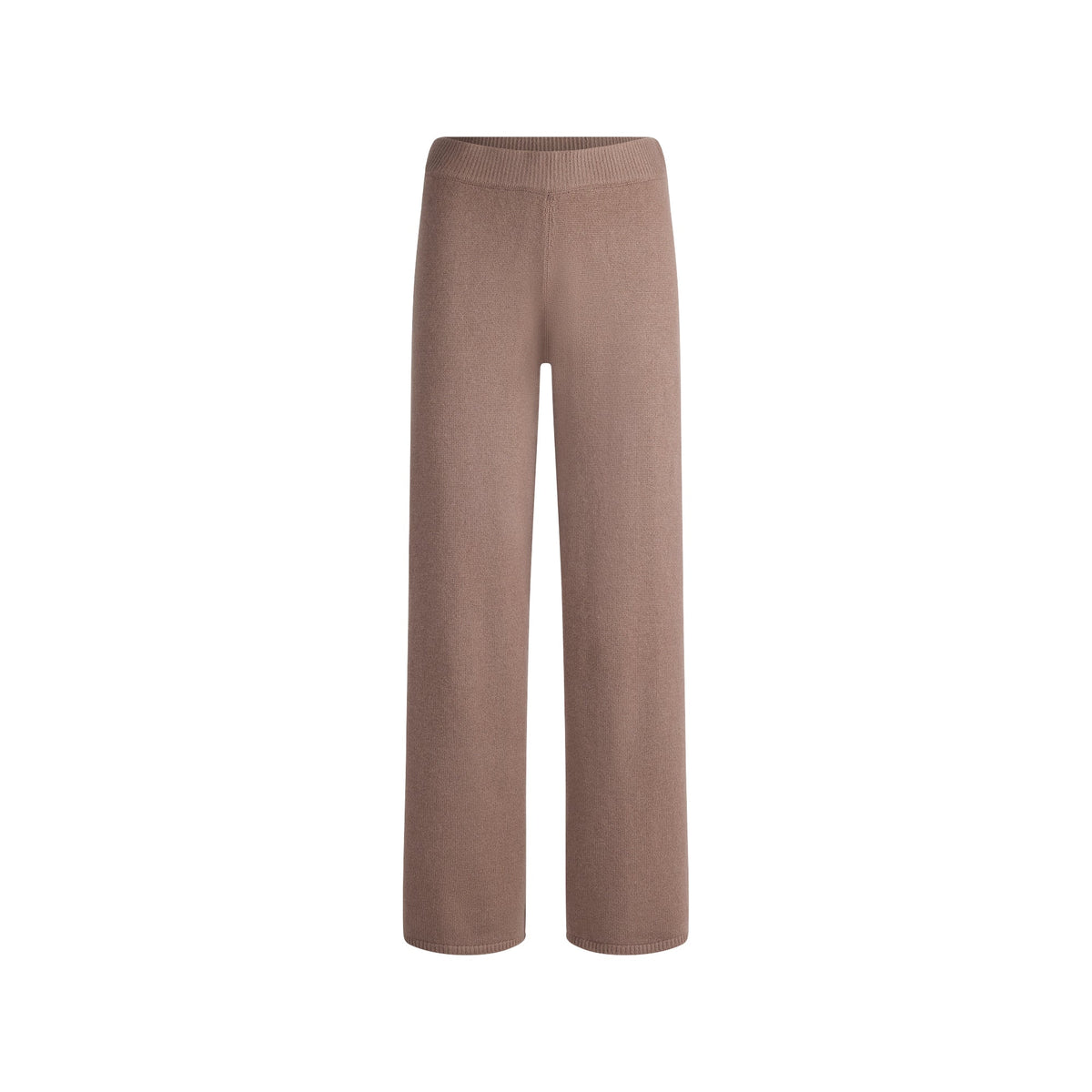 CASHMERE WIDE LEG PANT | UMBER