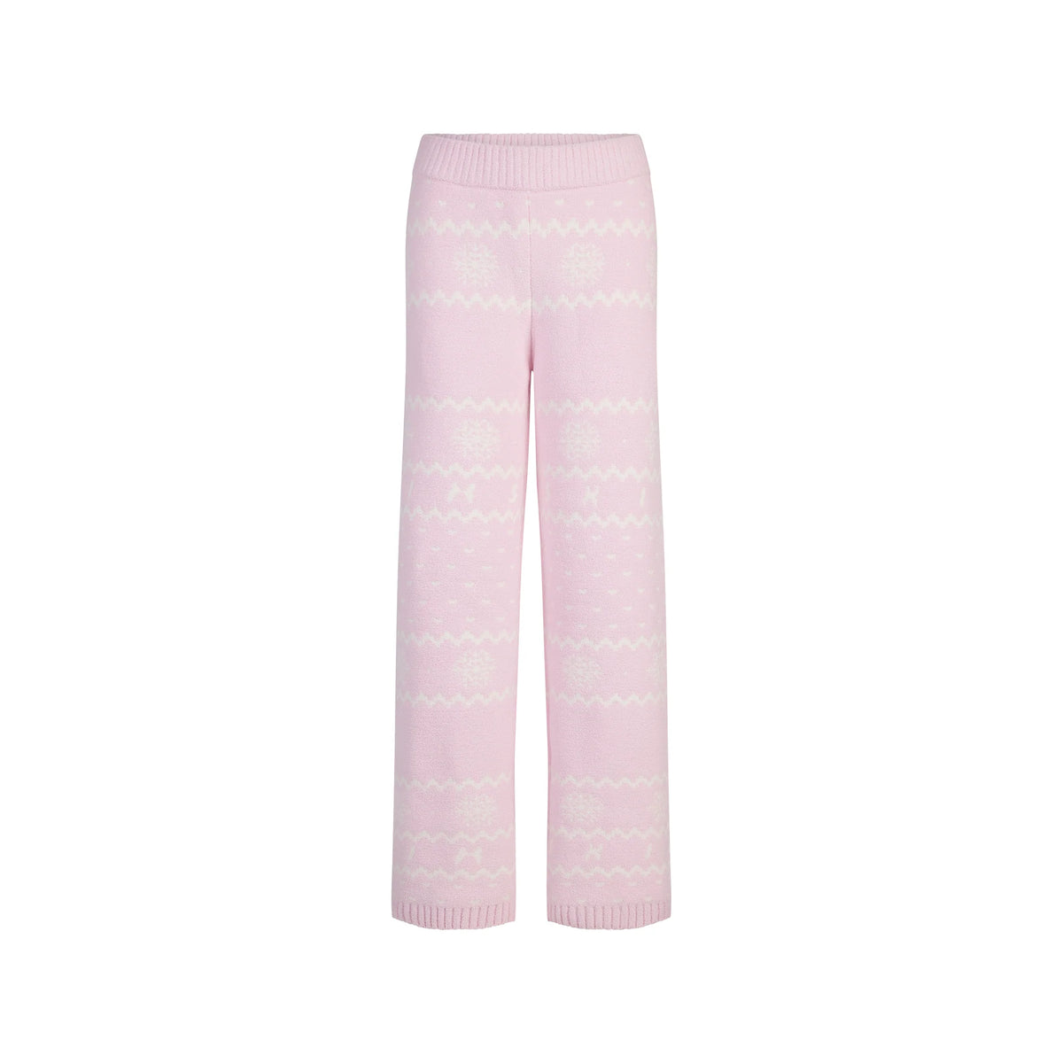 COZY LIGHT PANT | BABY PINK HEART FAIR ISLE