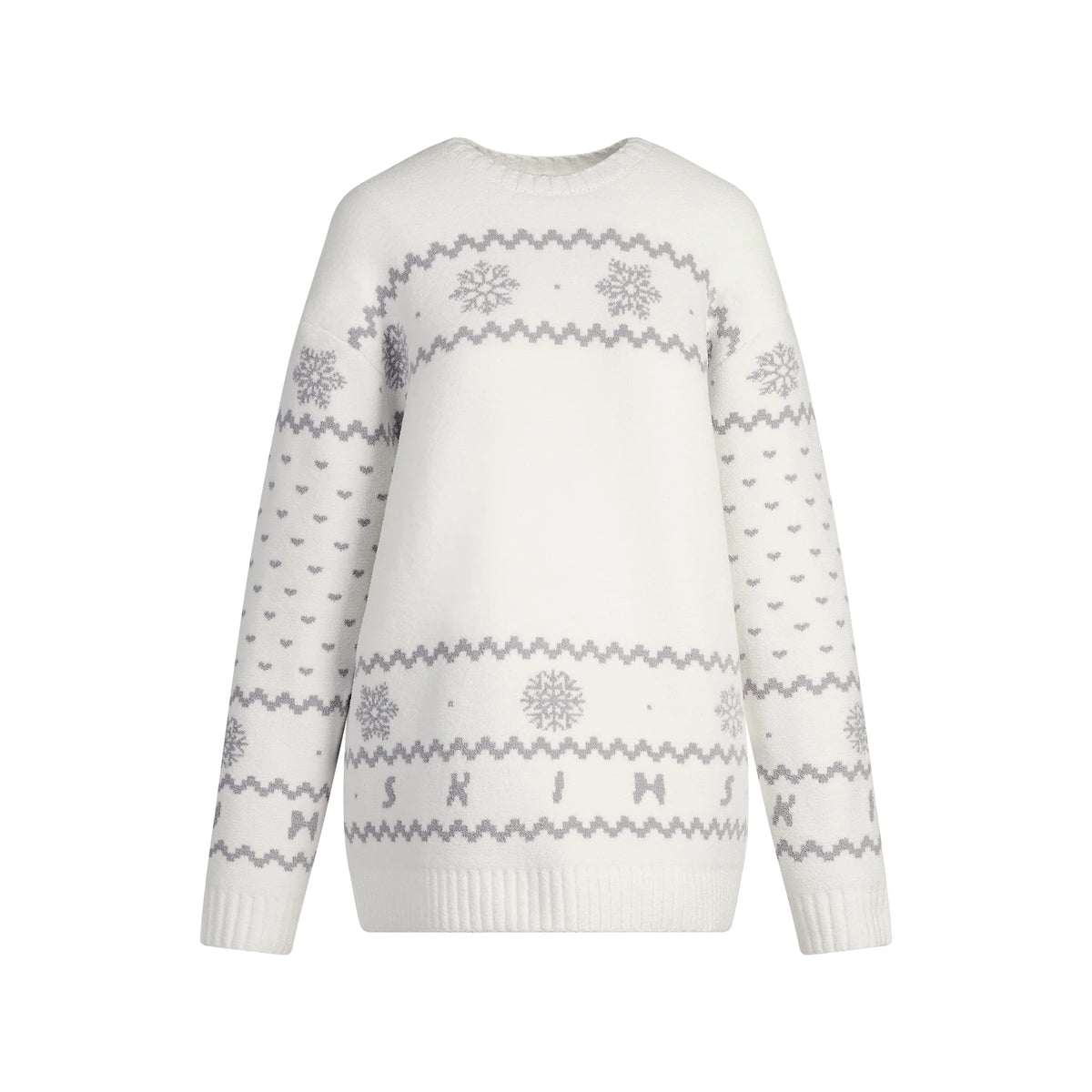 COZY LIGHT CREWNECK PULLOVER | MARBLE HEART FAIR ISLE