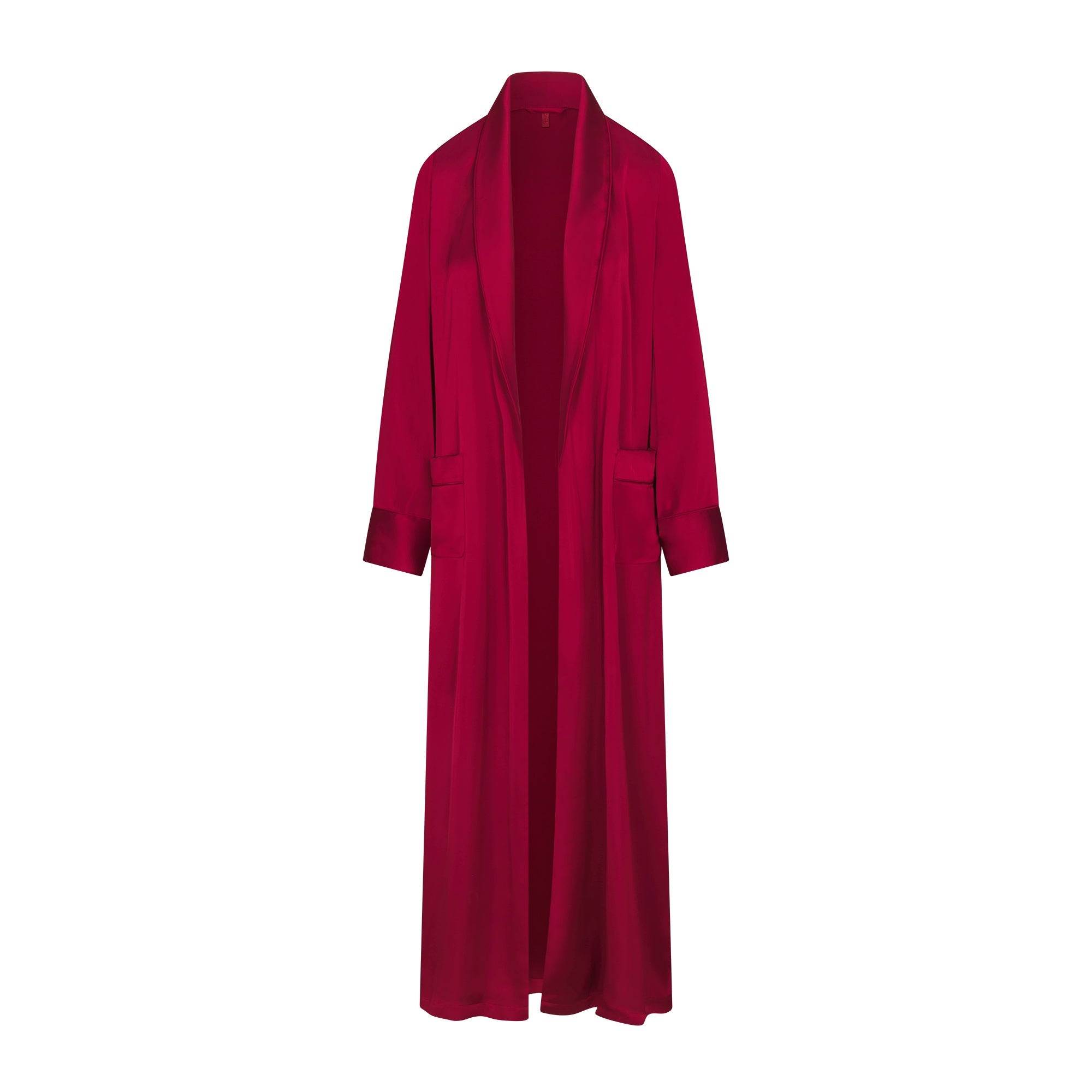 WOVEN SHINE LONG ROBE | BRICK