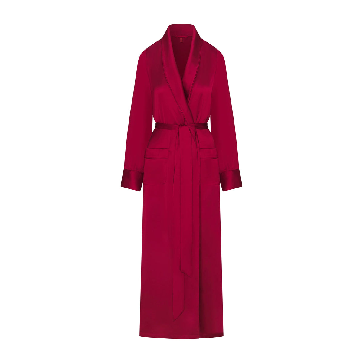 WOVEN SHINE LONG ROBE | BRICK