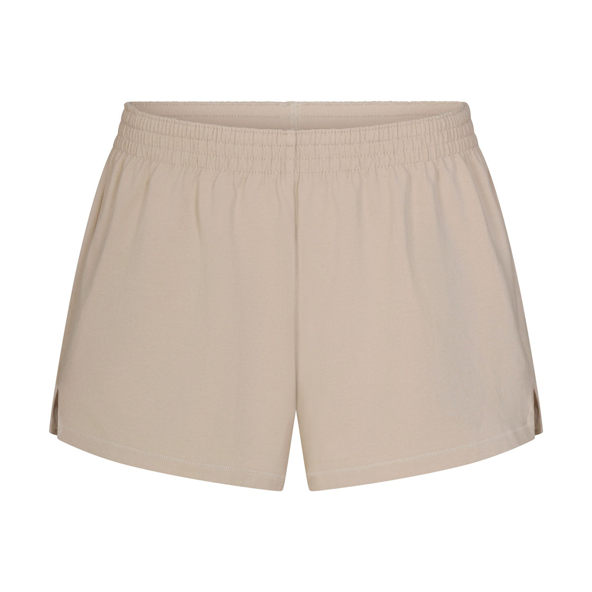 COTTON JERSEY LOOSE SHORT | STONE